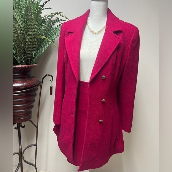 Danielle International Vintage Fuchsia Wool Set Size 44 Italian (XS/S) - Picture 2 of 16